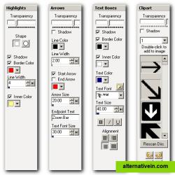 Full object-editing tools and clipart library