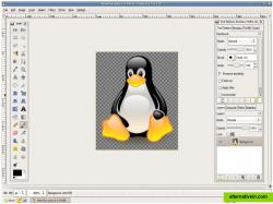 GimPhoto 1.4.3 running under Linux Mint 4 Daryna