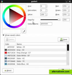 The gcolor2 interface