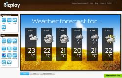 The weather forecast app is just one of the many Bizplay apps available.