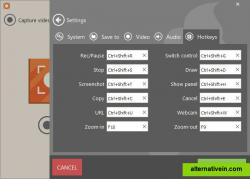 Settings: hotkeys