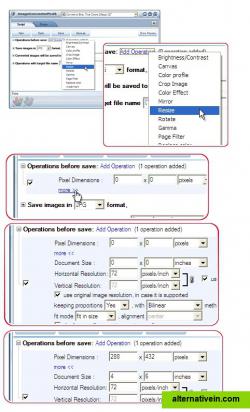 Resizing images with Image Converter Plus