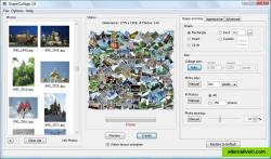 Screenshot of the Shape Collage program