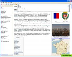 Kiwix viewing a page on Paris