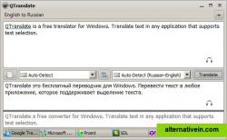 Main application window.