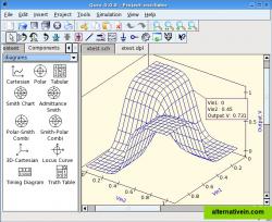 Data display with 3D diagram. 