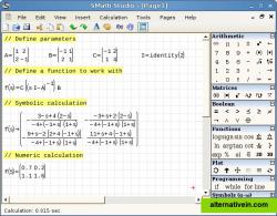 SMath Studio Desktop on the Desktop (Linux)