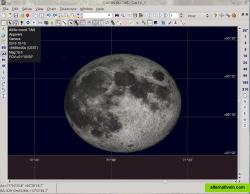 Moon rise with flattenning by the atmospheric refraction