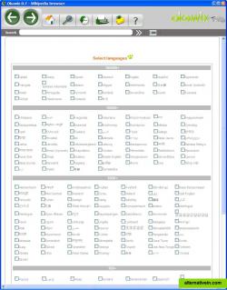 Language select for corpus download