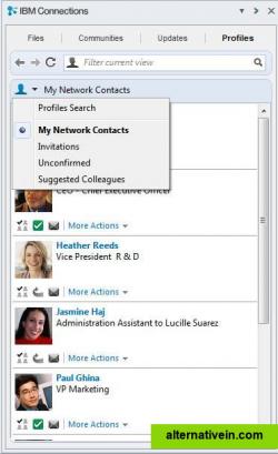 Find your network directly in the Microsoft Outlook sidebar.