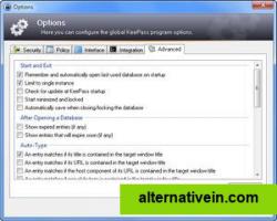 Options dialog box