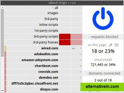 Advanced-user mode. A point-and-click firewall which can be configured on a per-site basis.