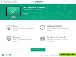 Kaspersky Antivirus - Main window