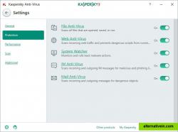 Kaspersky Antivirus - Settings