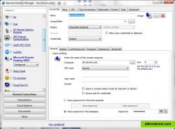 Microsoft Remote Desktop Connection tab