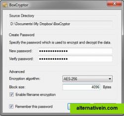 Create an encrypted folder in Advanced Mode