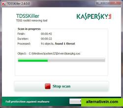 TDSSKiller scanning for rootkit