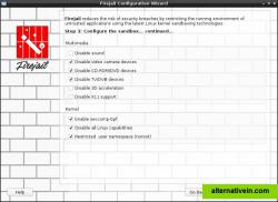 Firejail user interface: multimedia and kernel configuration