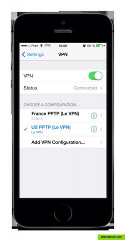 Le VPN on iPhone.