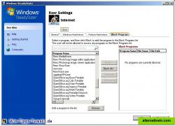 User Settings - Block Programs