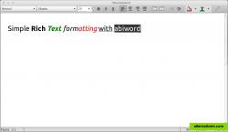 AbiWord as a simple Rich Text editor