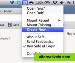 Menu bar menu, Mac OS X