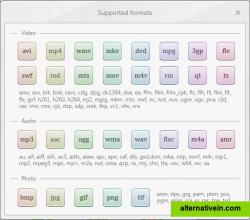 Supported formats