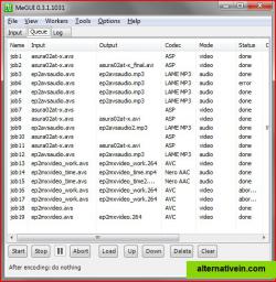 This is the view of all the jobs done and ready to be done. AVS files are not the only supported input. Many others are supported.