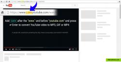 Add conv after the "www." and before "youtube.com" in the URL