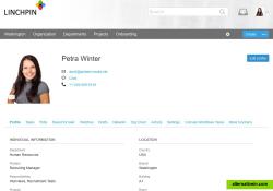 Enhanced user profiles
Linchpin's enhanced user profiles form the basis for customizing the user experience and performing company-wide advanced searches. You are free to define what information the employee's user profile should and must provide. Automatically generated organization charts display their hierarchical position in the company or team.