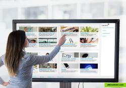 Linchpin Touch
What used to be reserved for those with PC workstations is now accessible to all: important news, interesting information, safety regulations, job ads or even the current menu.
Give your employees direct access to company information during everyday work. Take advantage of the wide range of applications of Linchpin Touch - whether in on the shop floor, in canteens or reception areas. Individually decide which information you want to display for your specific location.