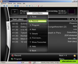 EPG for fullscreen mode & remote controls.