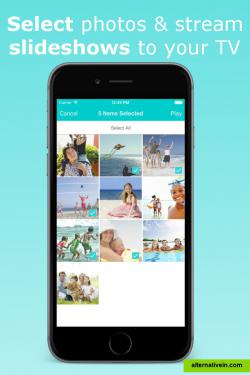 Select photos & stream slideshows to your TV!
