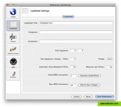 Leadsheet settings