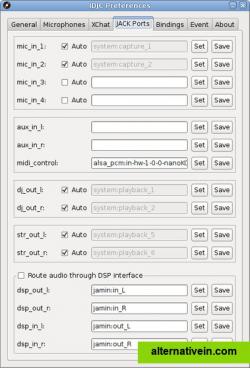 JACK port bindings