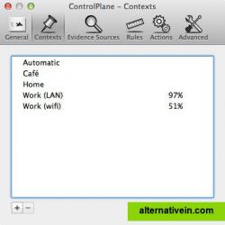 Contexts (can be automatically detected, and have actions assigned to them)