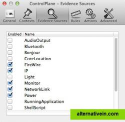 Evidence Sources (used to determine context automatically)