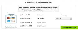 Premium version 12 € per year