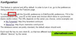 Task Coach uses SyncML with Funambol or MemoToo