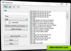 Lyrics Sync Editor View