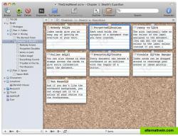 The cordboard feature of Scrivener.