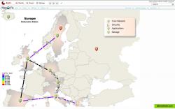 Create fully customizable dynamic maps or topologies to get a bird's eye view of remote datacenters and business partners.