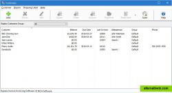 Express Invoice Invoicing Software - Customer List