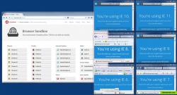 Different versions of Internet Explorer running side-by-side in containers on the same machine, streamed directly from Spoonium.net.

Containers allow developers, testers, and users to run multiple application versions side-by-side, even beta versions.