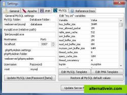 MySQL & PMA settings