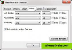 Options dialog (Fonts)