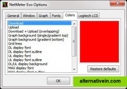 Options dialog (Colors)