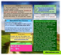 ShixxNOTE notes on Windows desktop.