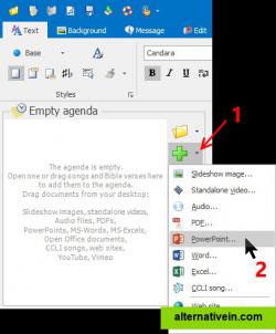 Add documents to the agenda (PowerPoints, PDFs, videos, images, MS-Word, MS-Excels, etc.)