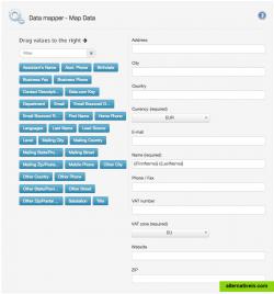 Visual data mapping - see what's data is available and what is required